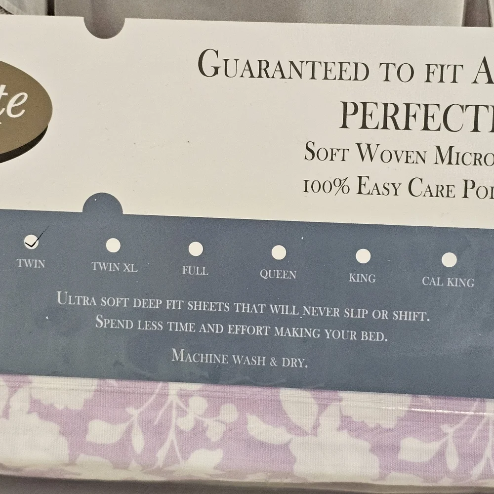 Bedtite Absolutely Fitting Twin Lilac Sheet Set